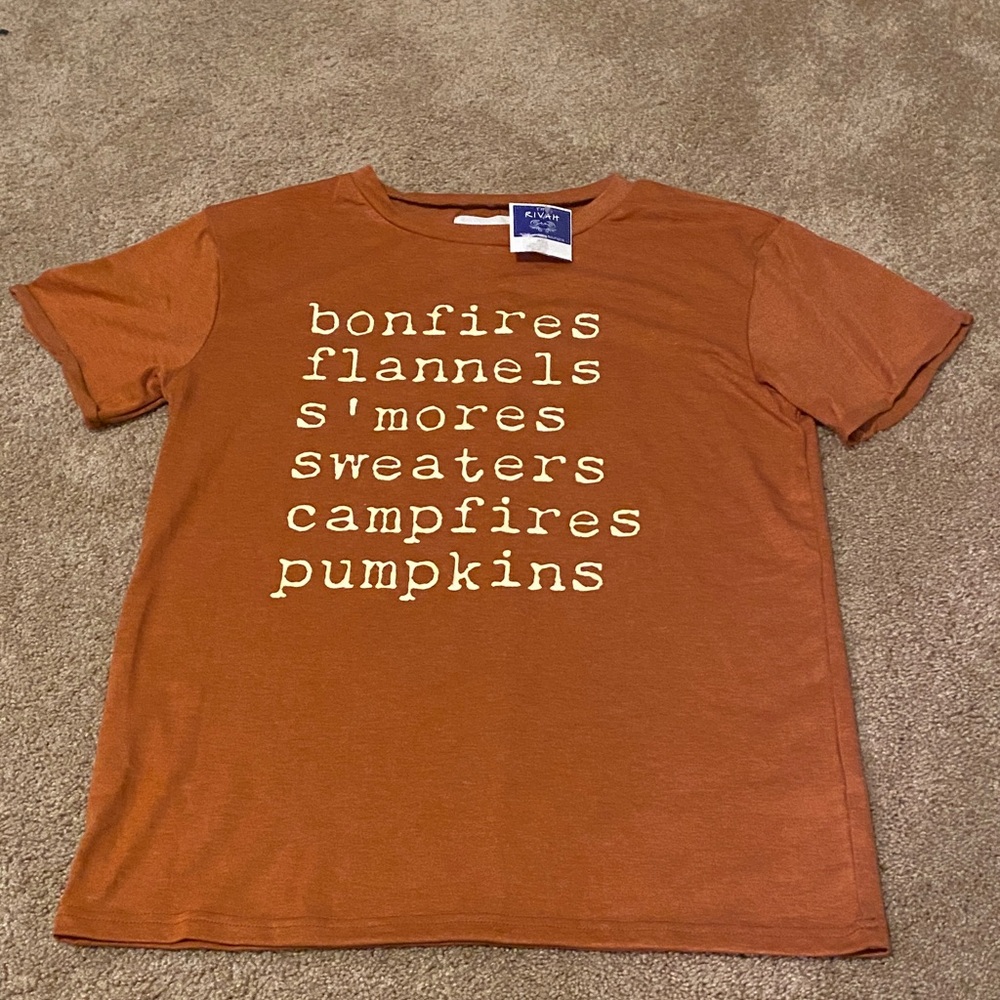 Fall Orange Graphic Tee